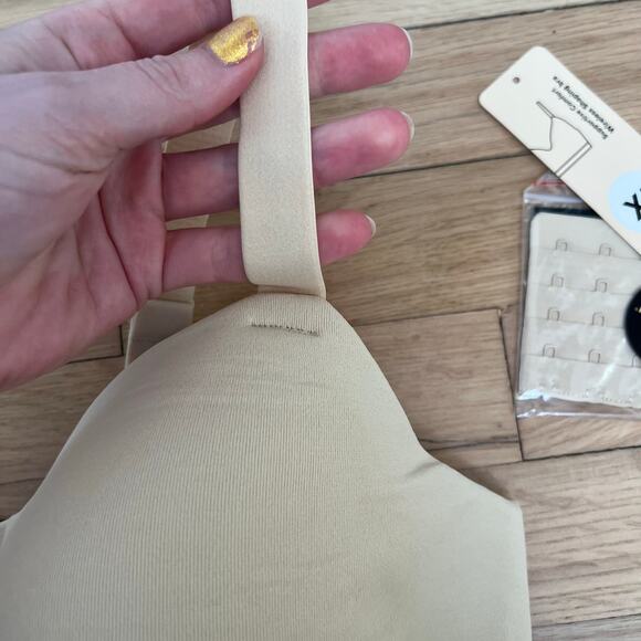 NEW TrueKind Women's XL Supportive Comfort Wireless Shaping Bra Beige Nude Cream - Picture 4 of 10